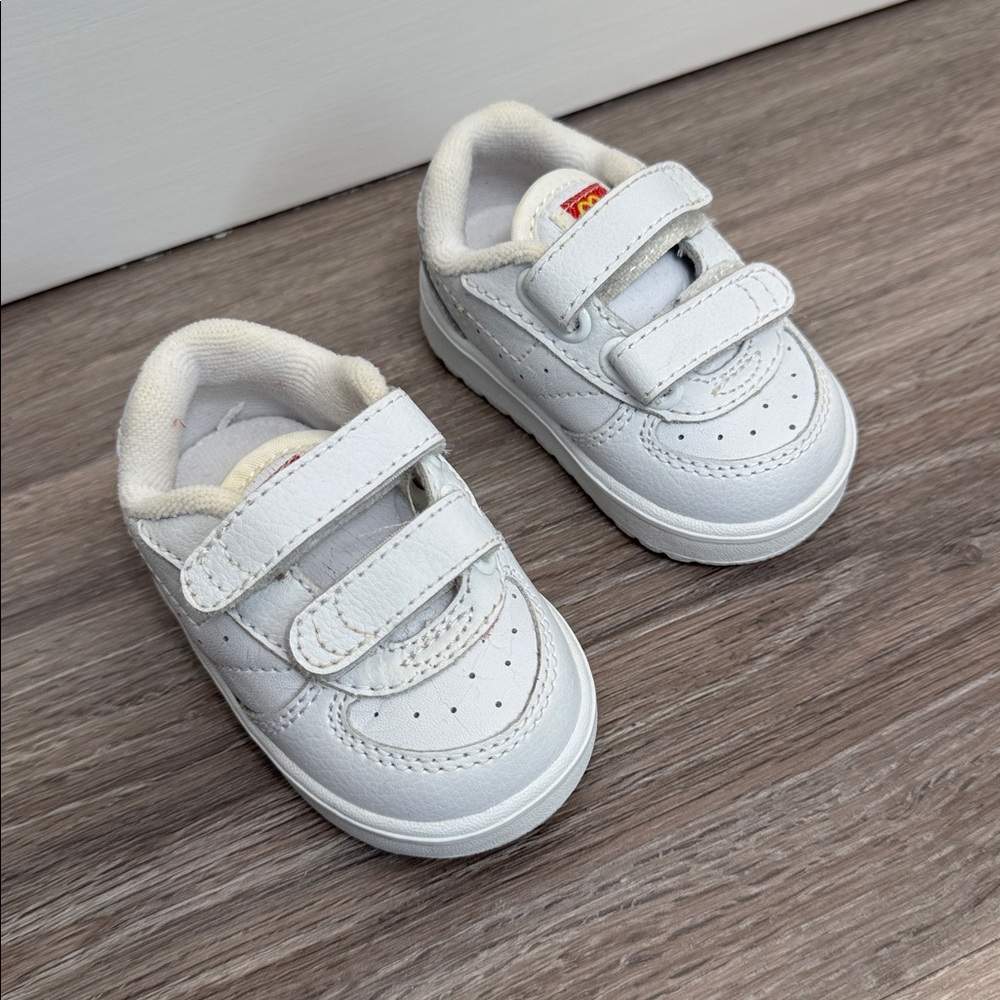 Vintage McDonald's Kids White Velcro Athletic Baby Sneakers